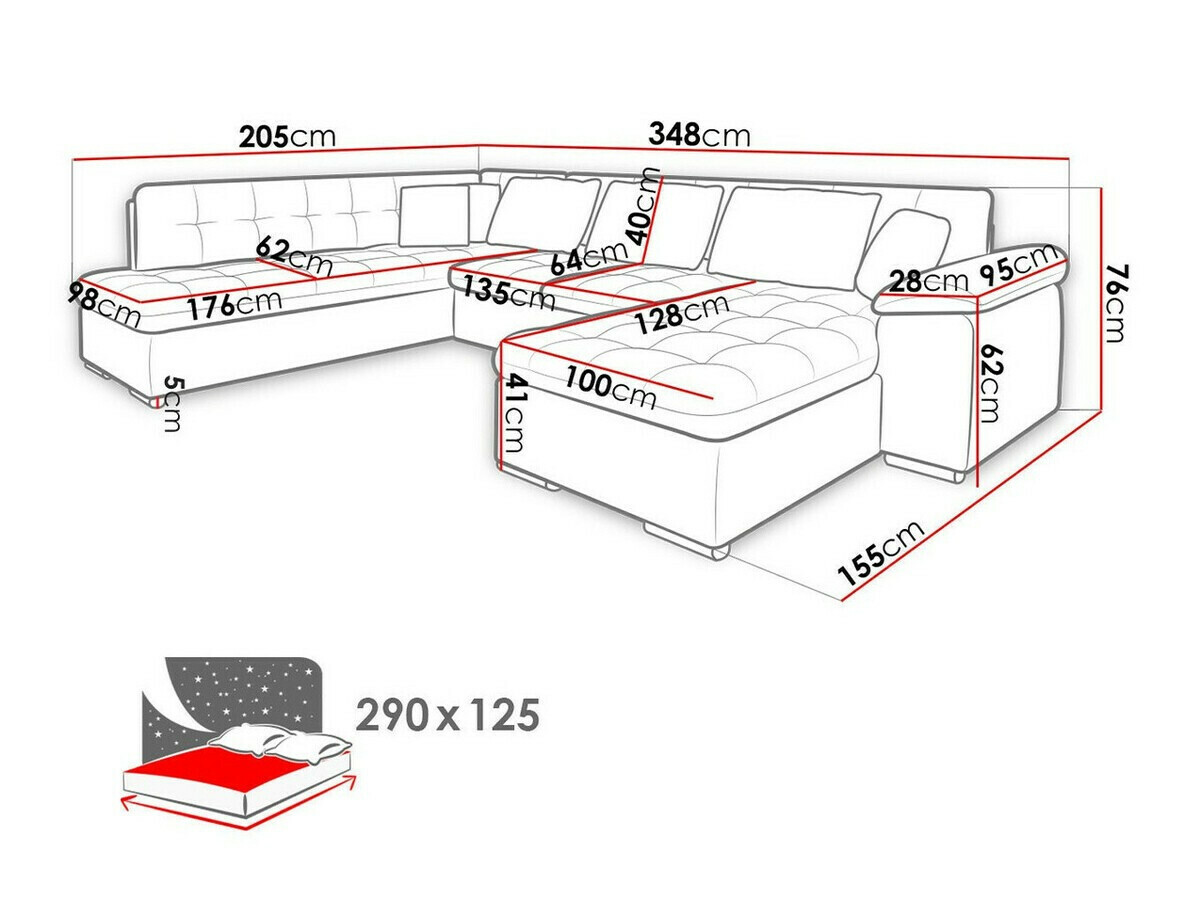 Minkštas kampas Comfivo Gemma VI (Magic Velvet 2225-151 + Venus Velvet 2941)