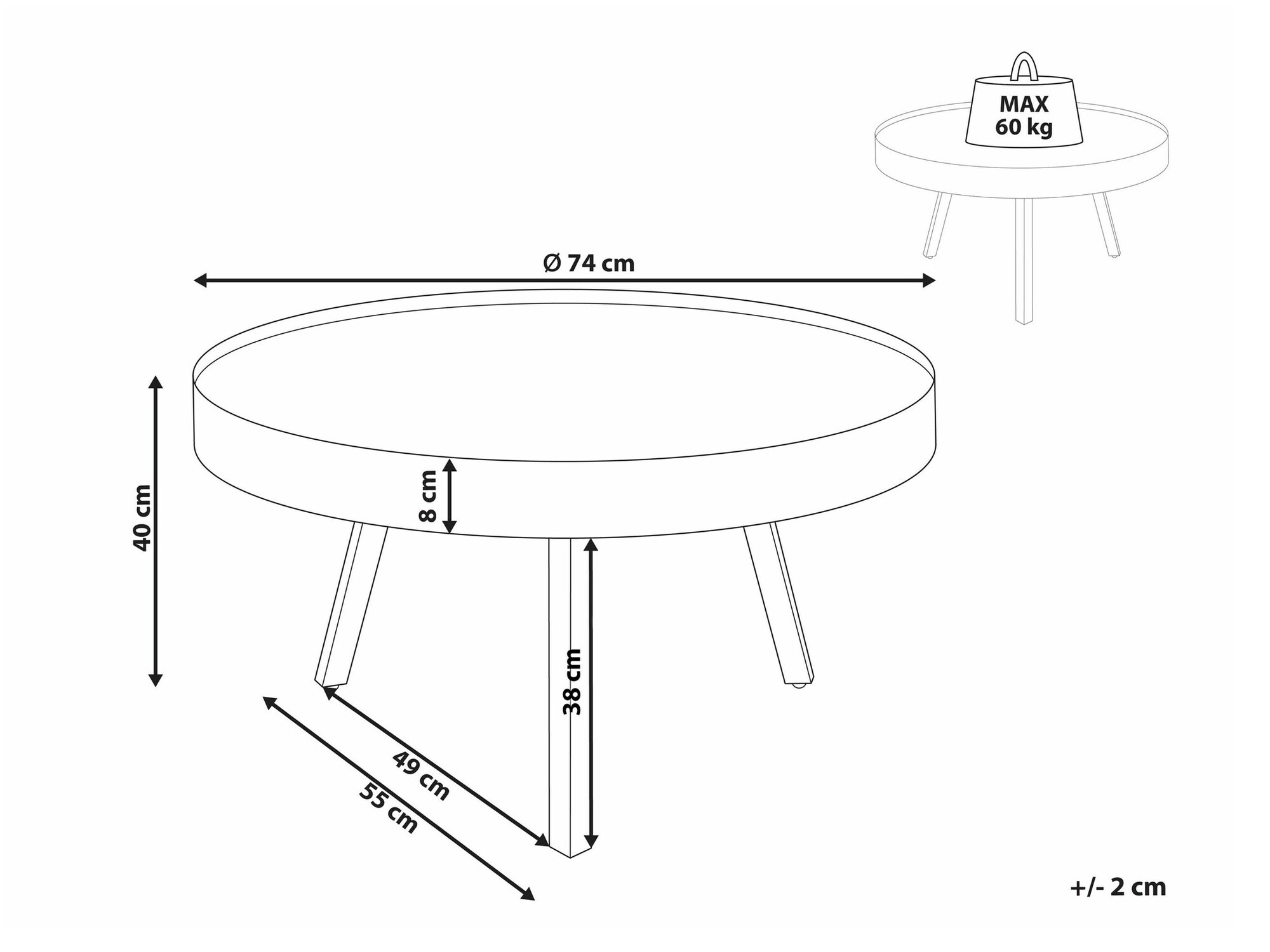 Žurnalinis staliukas Berwyn 1719
