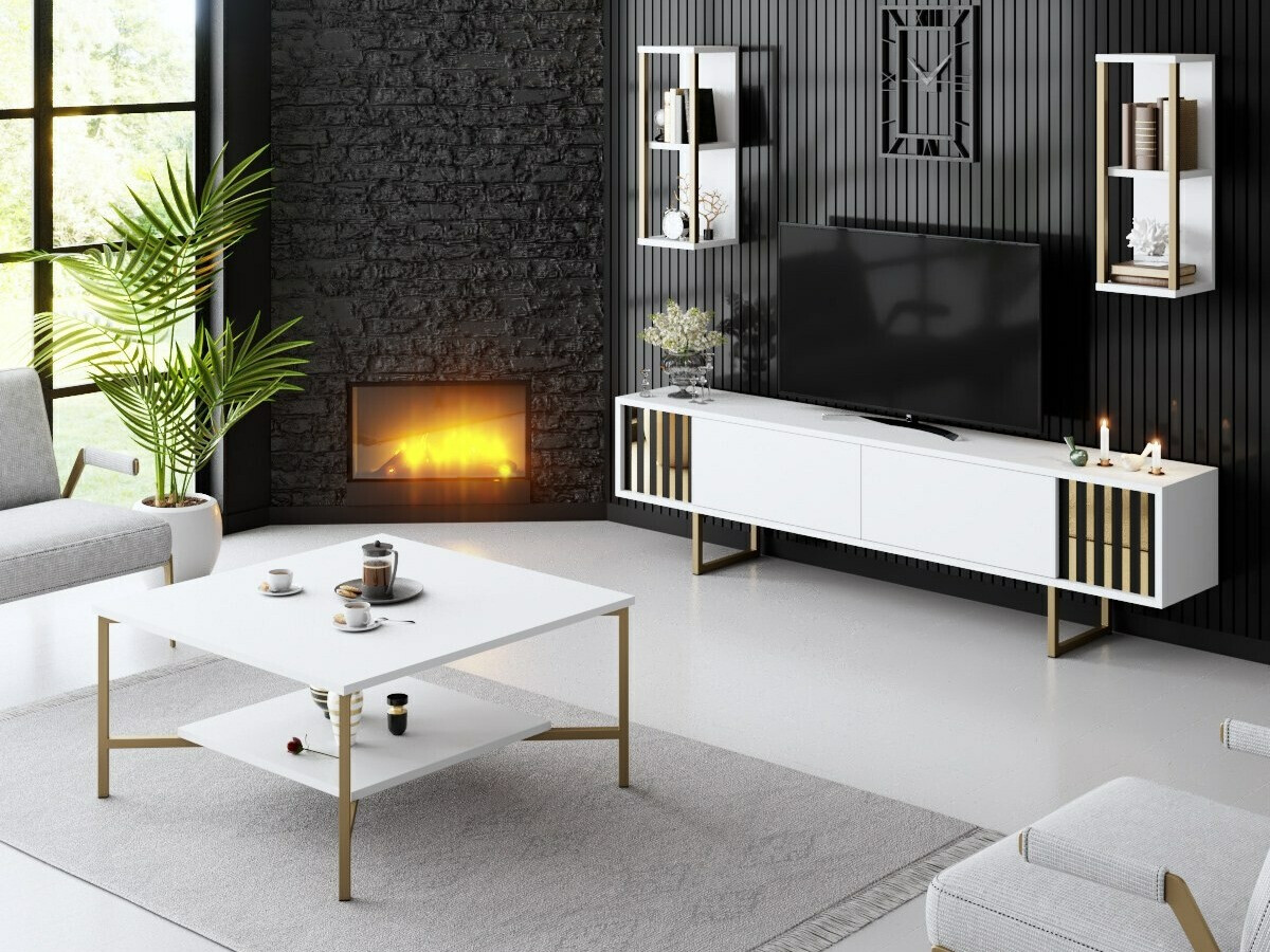 Svetainės komplektas Kailua 2398 (Balta)