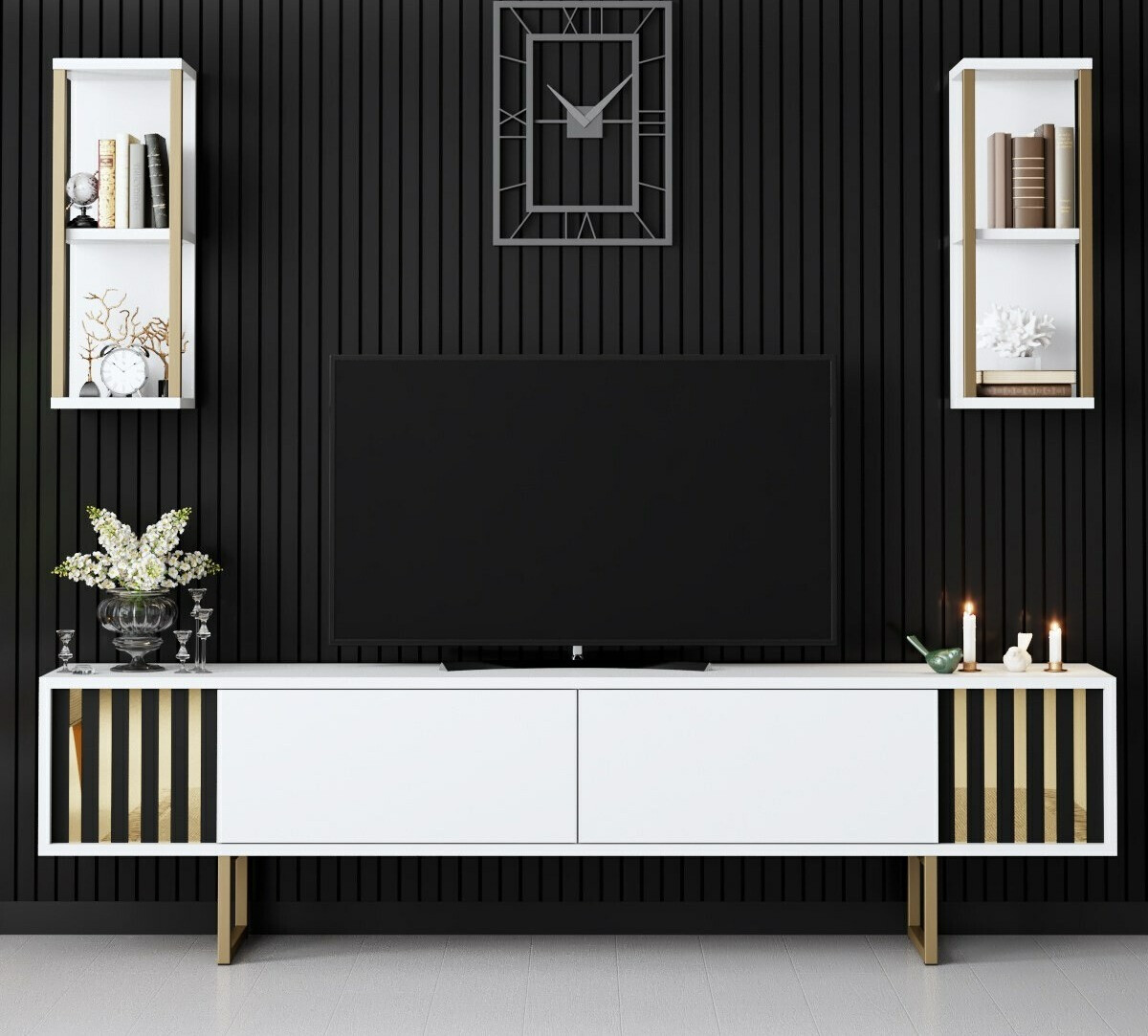 Svetainės komplektas Kailua 2398 (Balta)