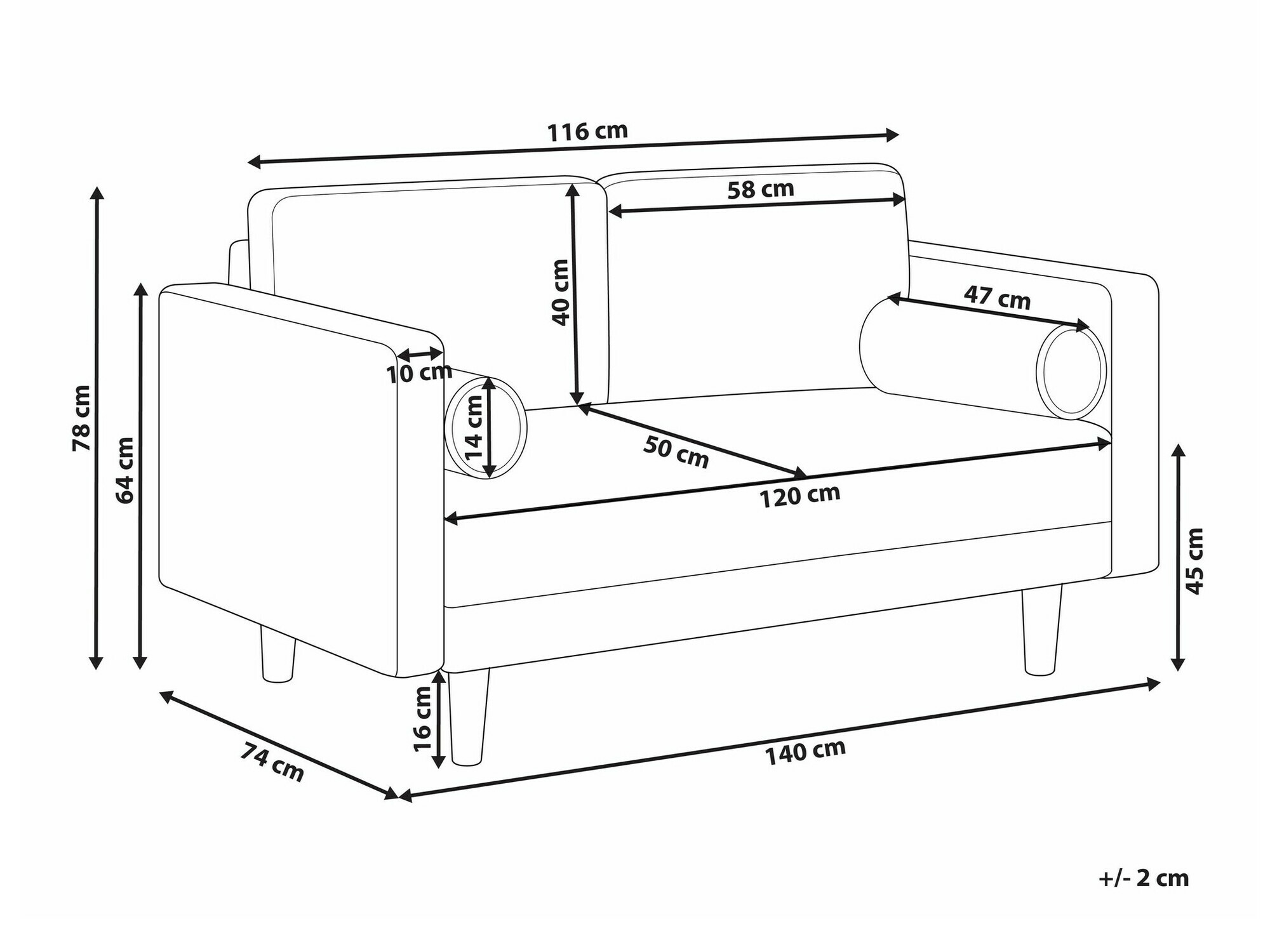 Sofa Berwyn 1733 (Taupe)