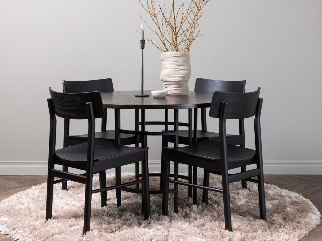 Valgomojo komplektas Dallas 4336 (Juoda + Ruda)