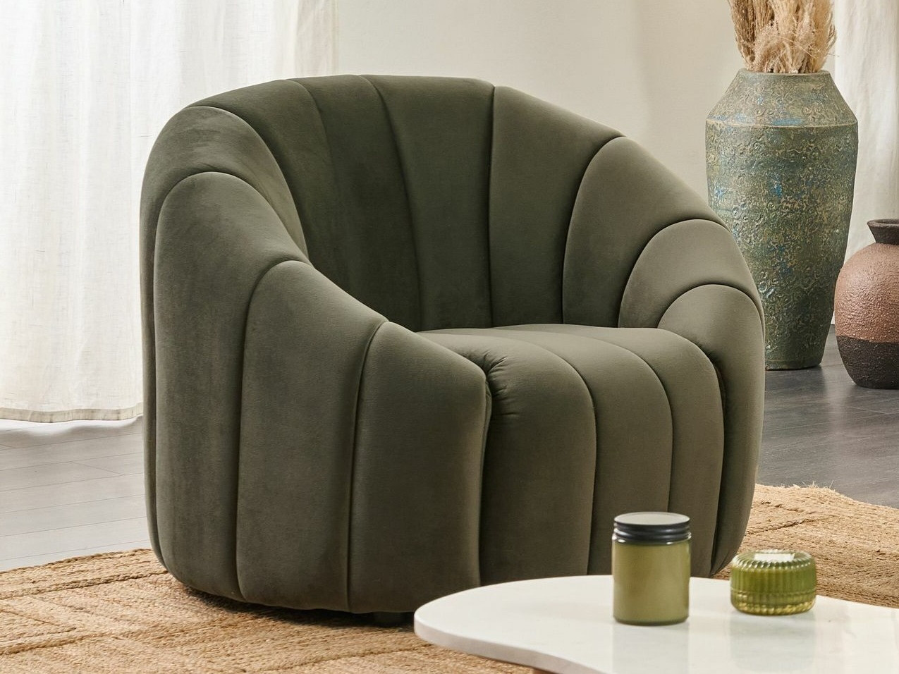 Fotelis Berwyn 1252 (Tamsi žalia)