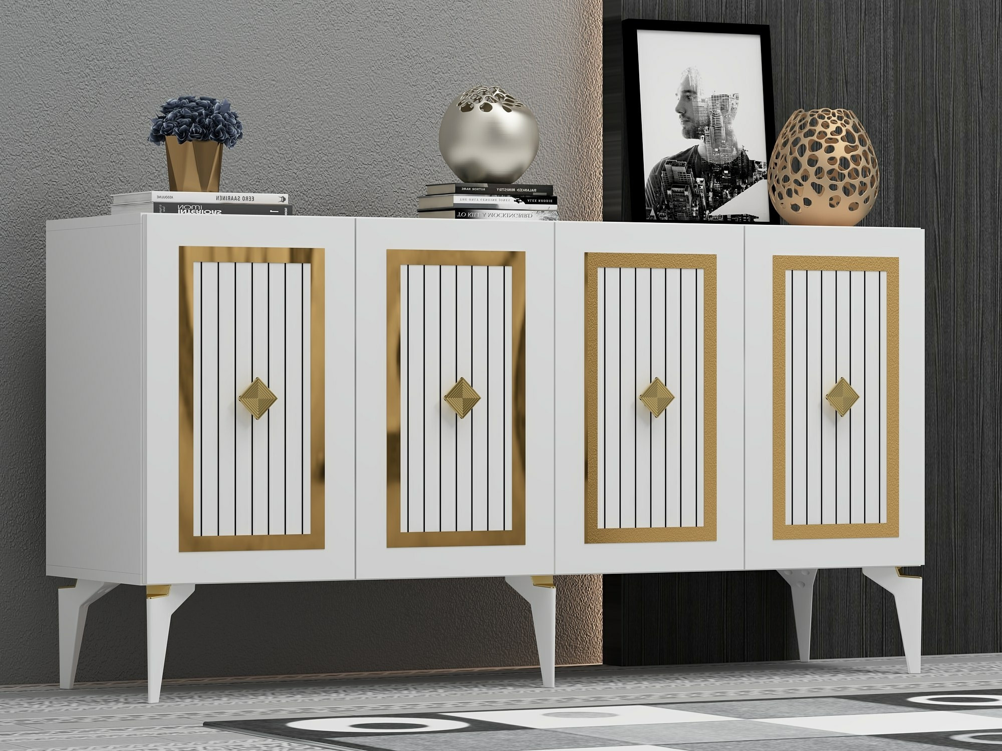 Spintelė Kailua 1886 (Balta + Auksinė)