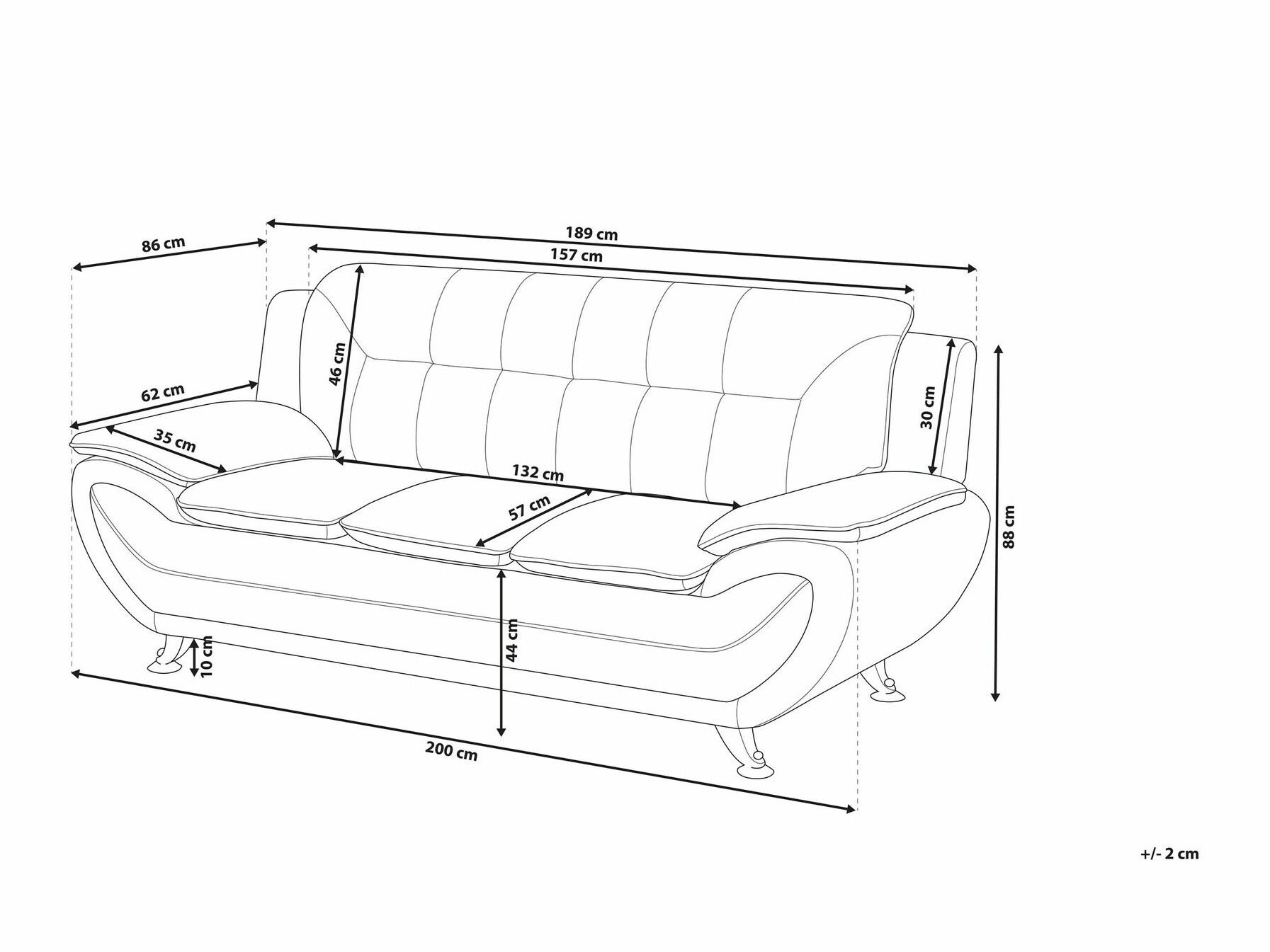 Sofa Berwyn 1751 (Pilka)