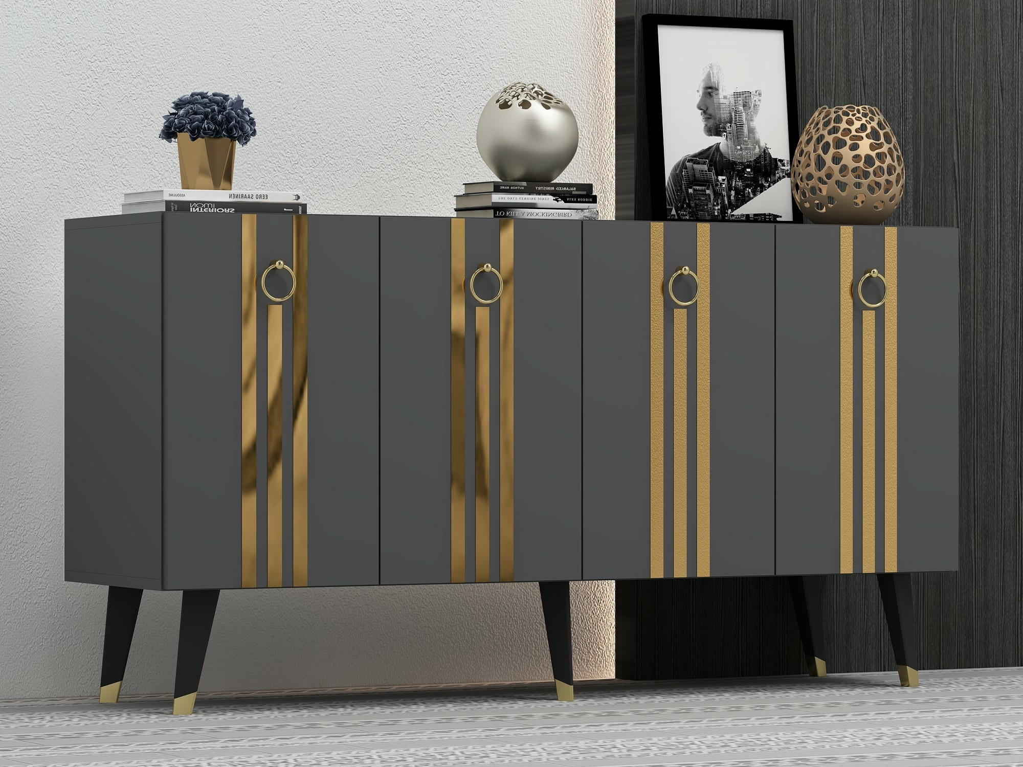 Spintelė Kailua 1970 (Antracitas + Auksinė)