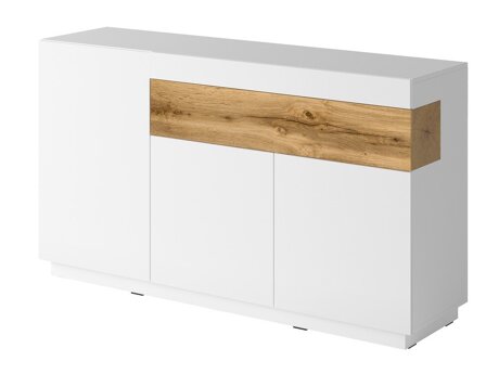 Komoda Livlore 105 (Balta + Blizgi balta + Votan ąžuolas)