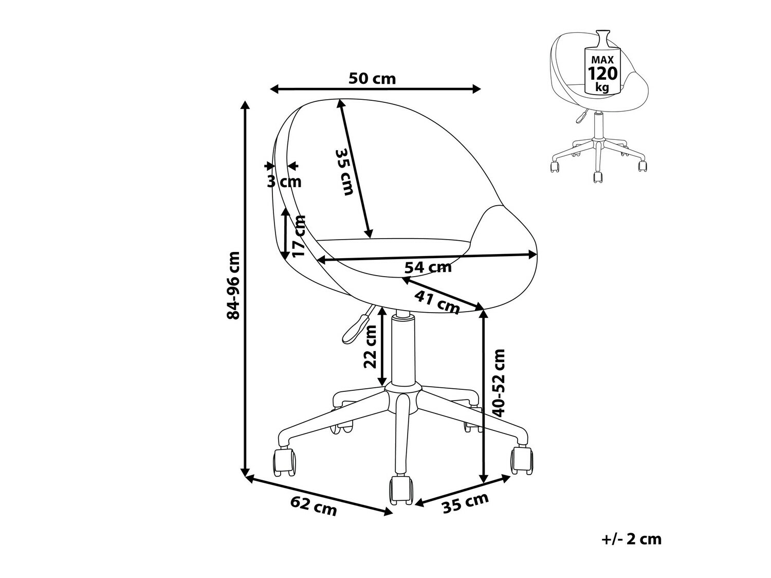 Biuro kėdė Berwyn 881 (Žalia)