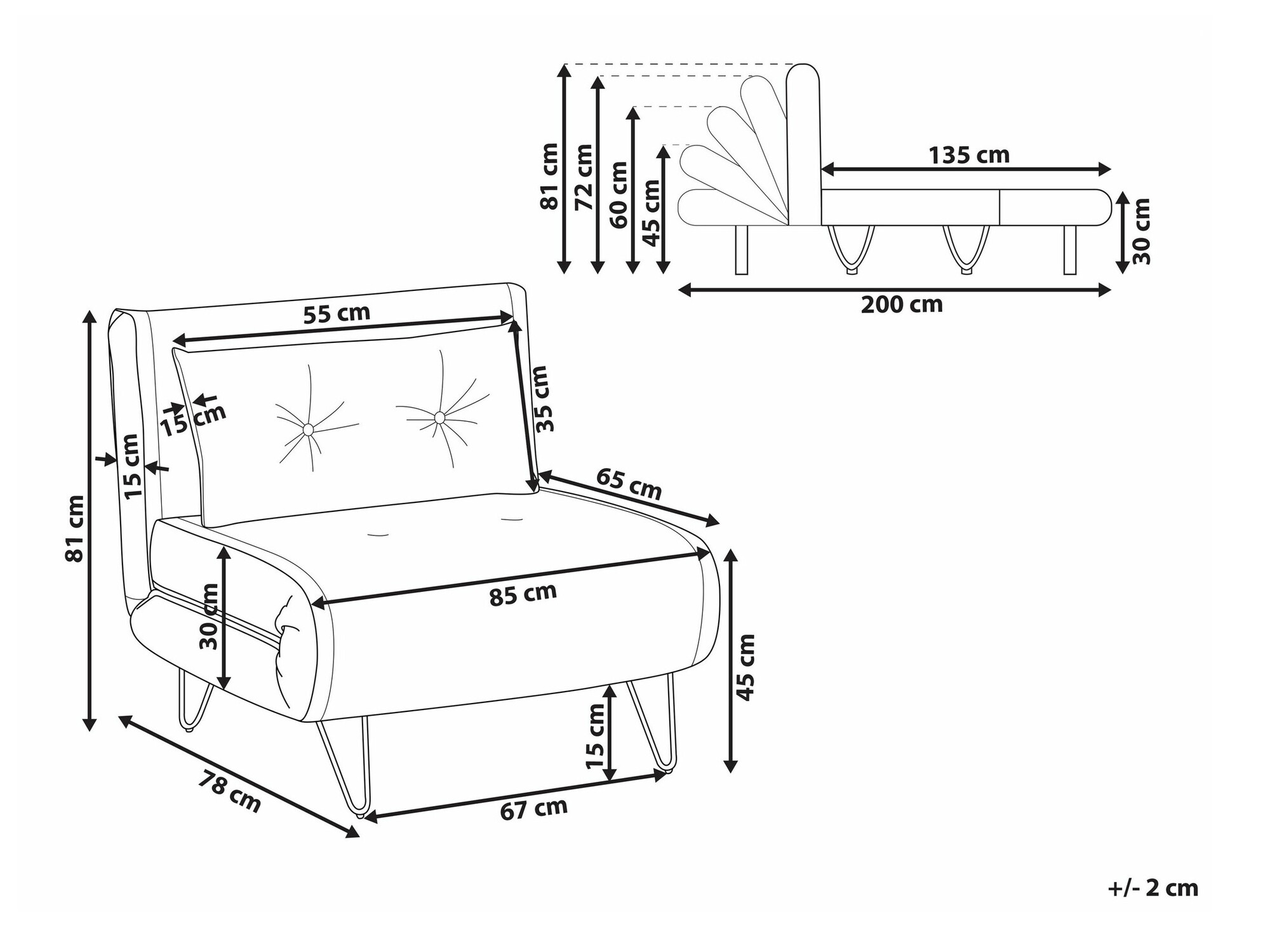 Fotelis Berwyn 1759 (Pilka)