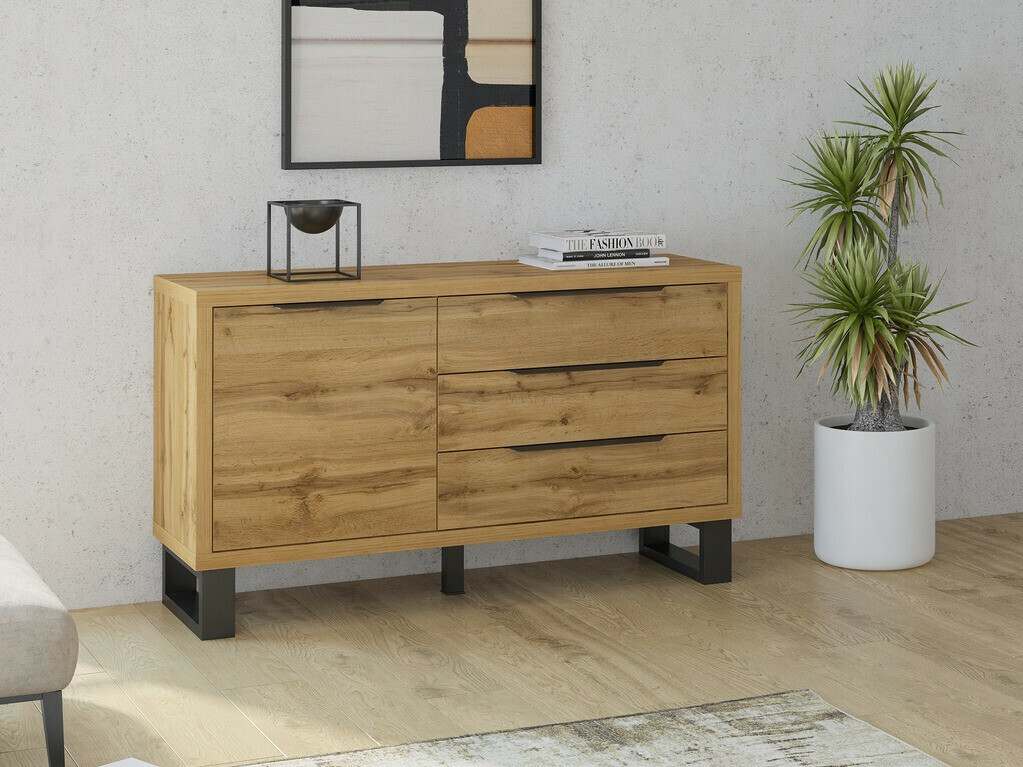 Komoda Avicavu 109 (Votan ąžuolas + Juoda)