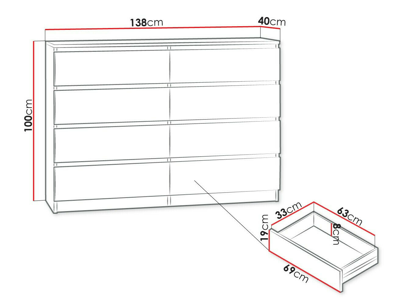 Komoda Comfivo Structor III (Sonomos ąžuolas)