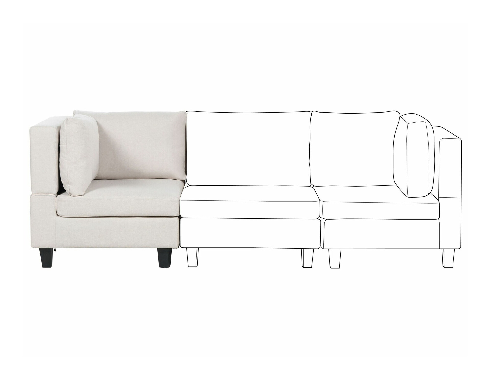 Modulinė sėdimoji dalis Elbmeli 102 (Smėlinė)