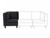 Modulinis fotelis Elbmeli 102 (Juoda)