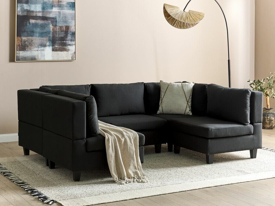 Modulinis minkštas kampas Elbmeli 104 (Juoda)