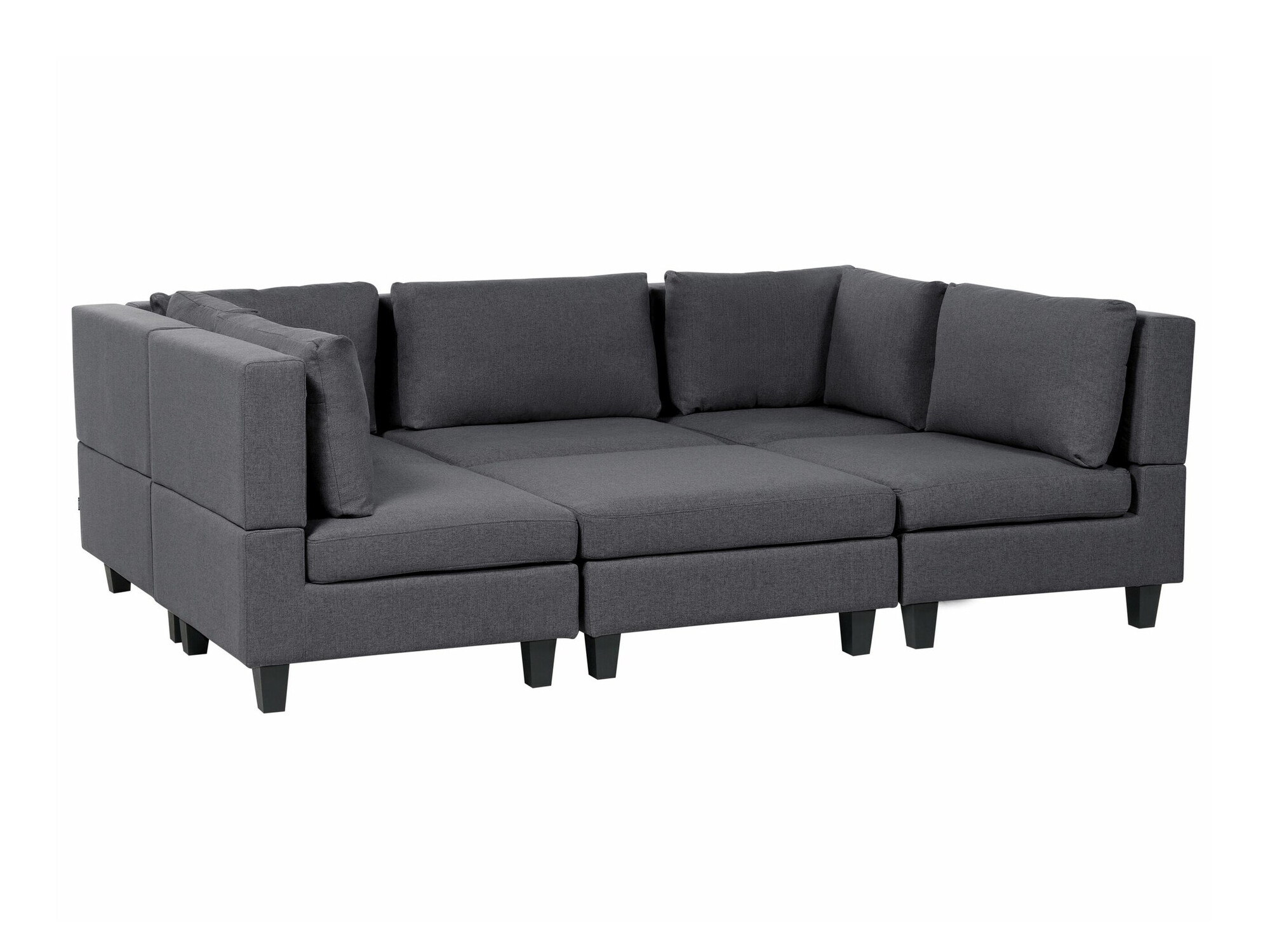 Modulinis minkštas kampas Elbmeli 104 (Tamsi pilka)