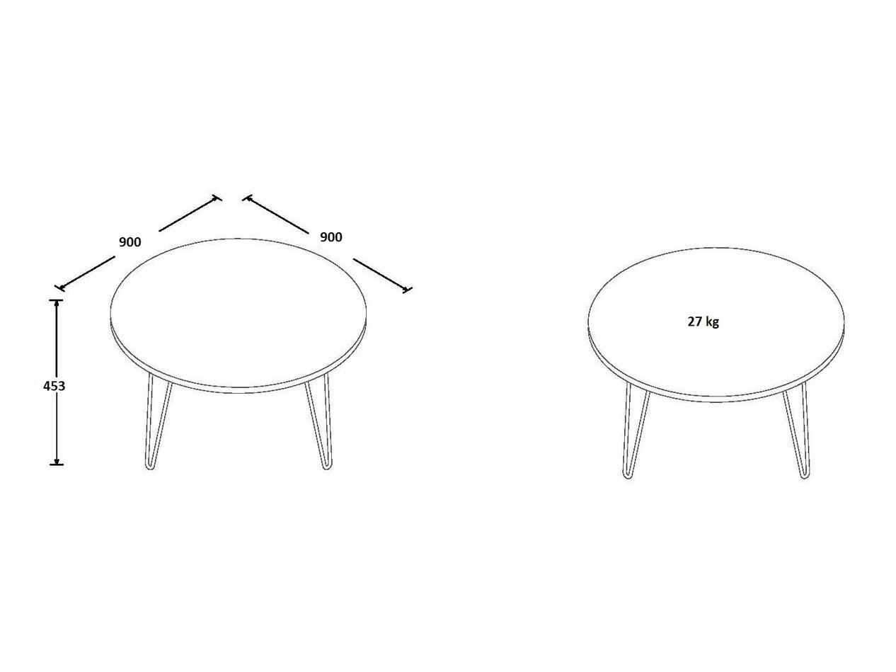 Žurnalinis staliukas Nutive 104 (Šviesus ąžuolas)