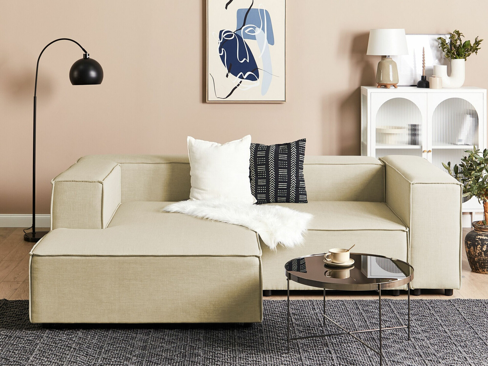 Modulinis minkštas kampas Enofloi 104 (Smėlinė)