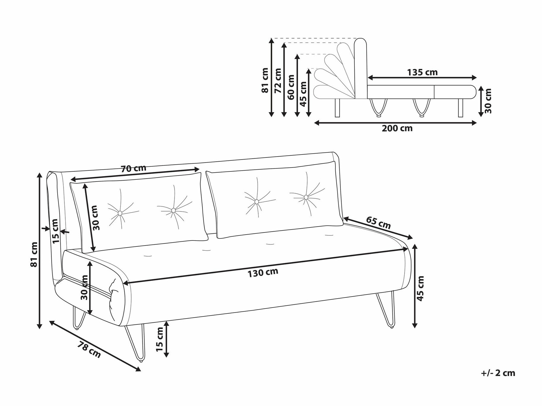 Sofa lova Berwyn 641 (Smėlinė)