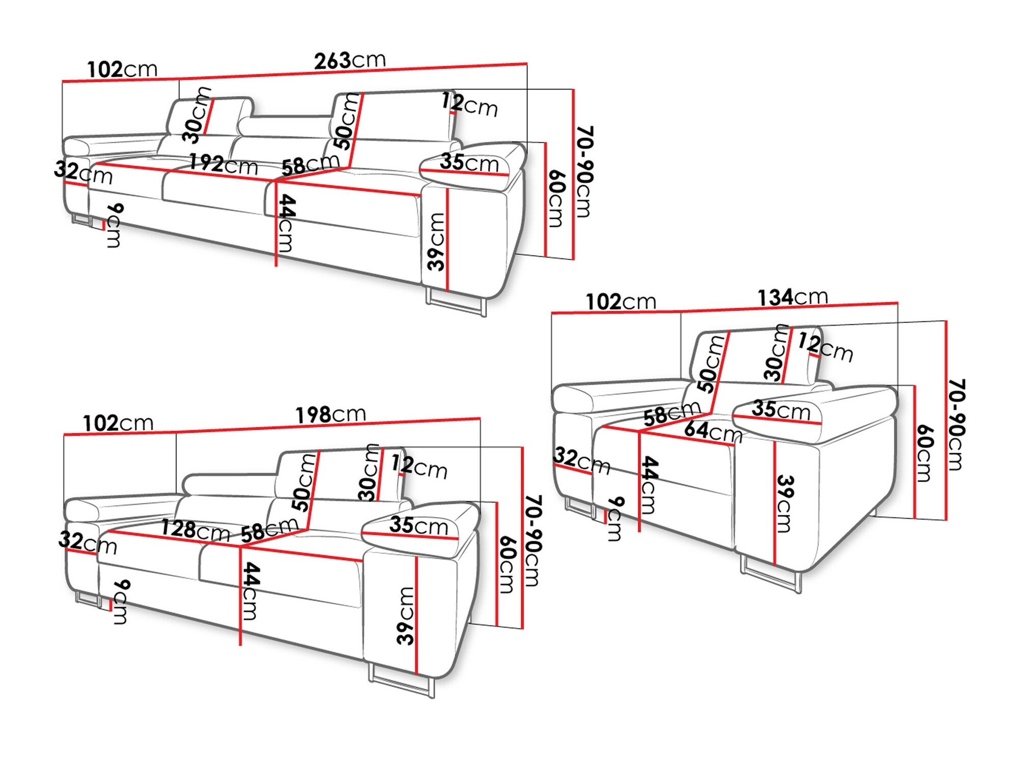 Minkštų baldų komplektas Comfivo Vinetum (Manila 18)