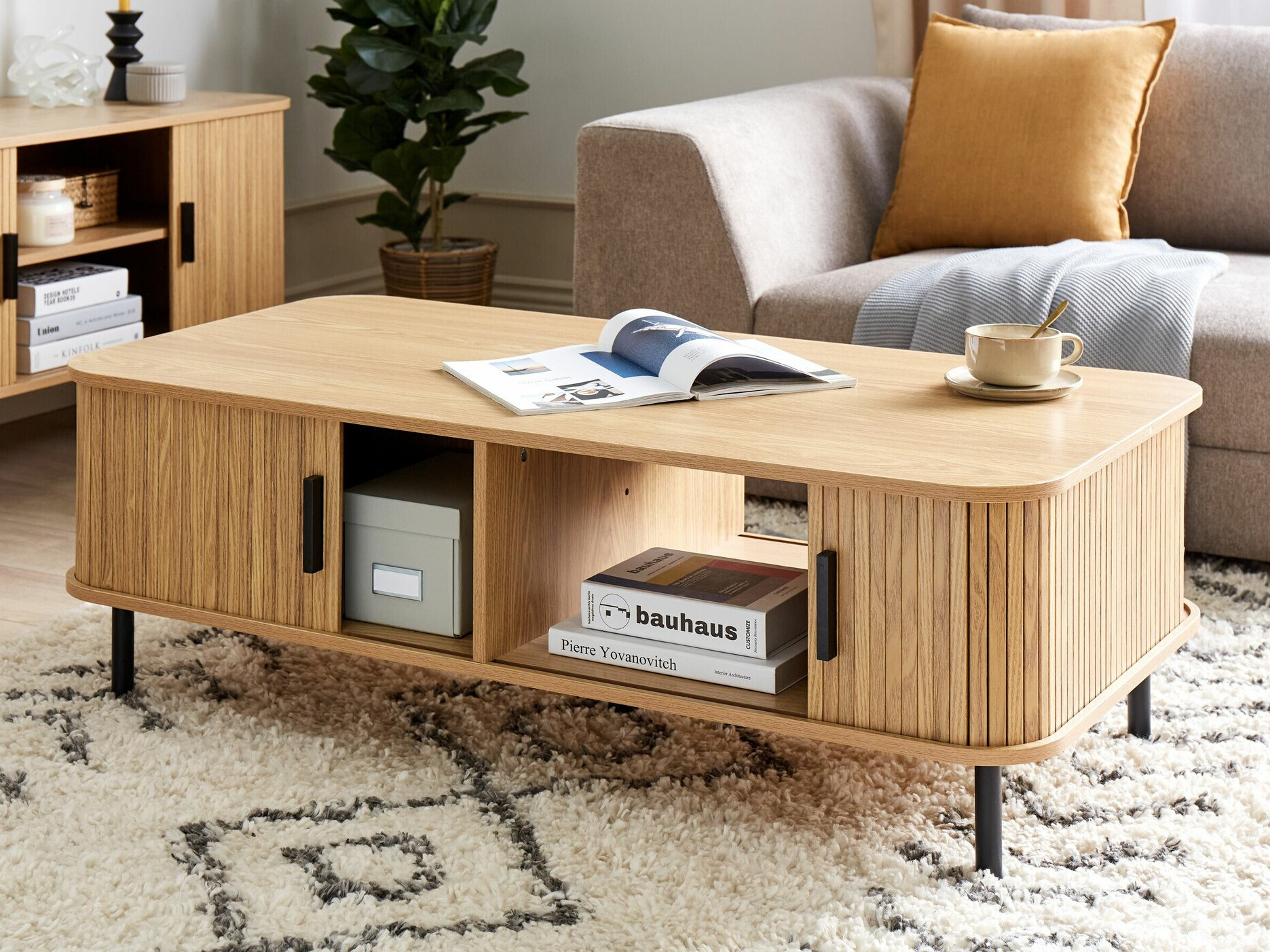 Žurnalinis staliukas Fencalu 107 (Šviesus medis)