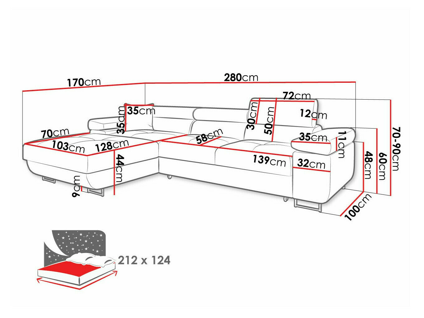 Minkštas kampas Comfivo Eliferu 102 (Soft 029 + Lux 05)
