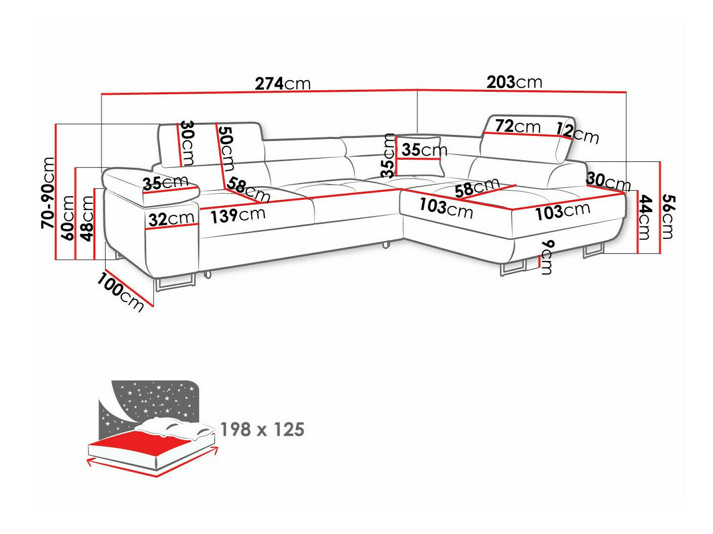 Minkštas kampas Comfivo Vinetum I (Venus Velvet 2927)