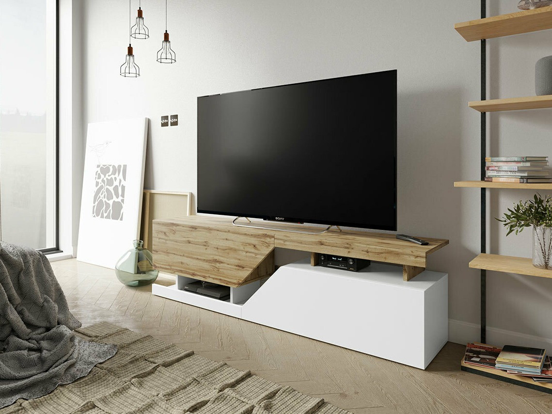 TV staliukas Comfivo Daldune 100 (Balta + Votan ąžuolas)