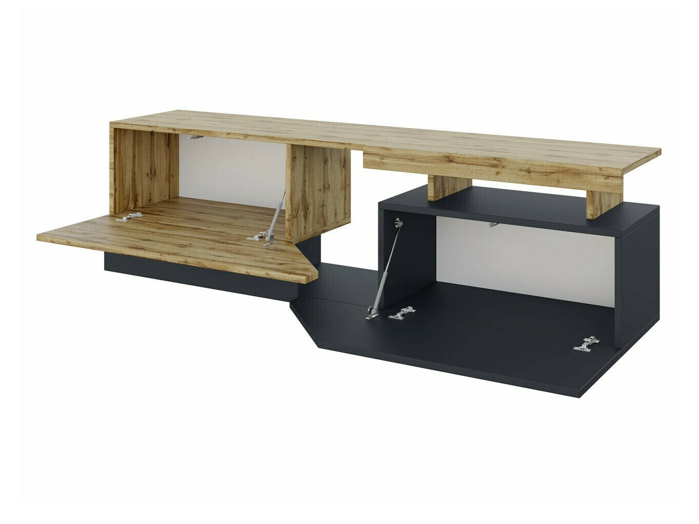 TV staliukas Comfivo Daldune (Balta + Votan ąžuolas)