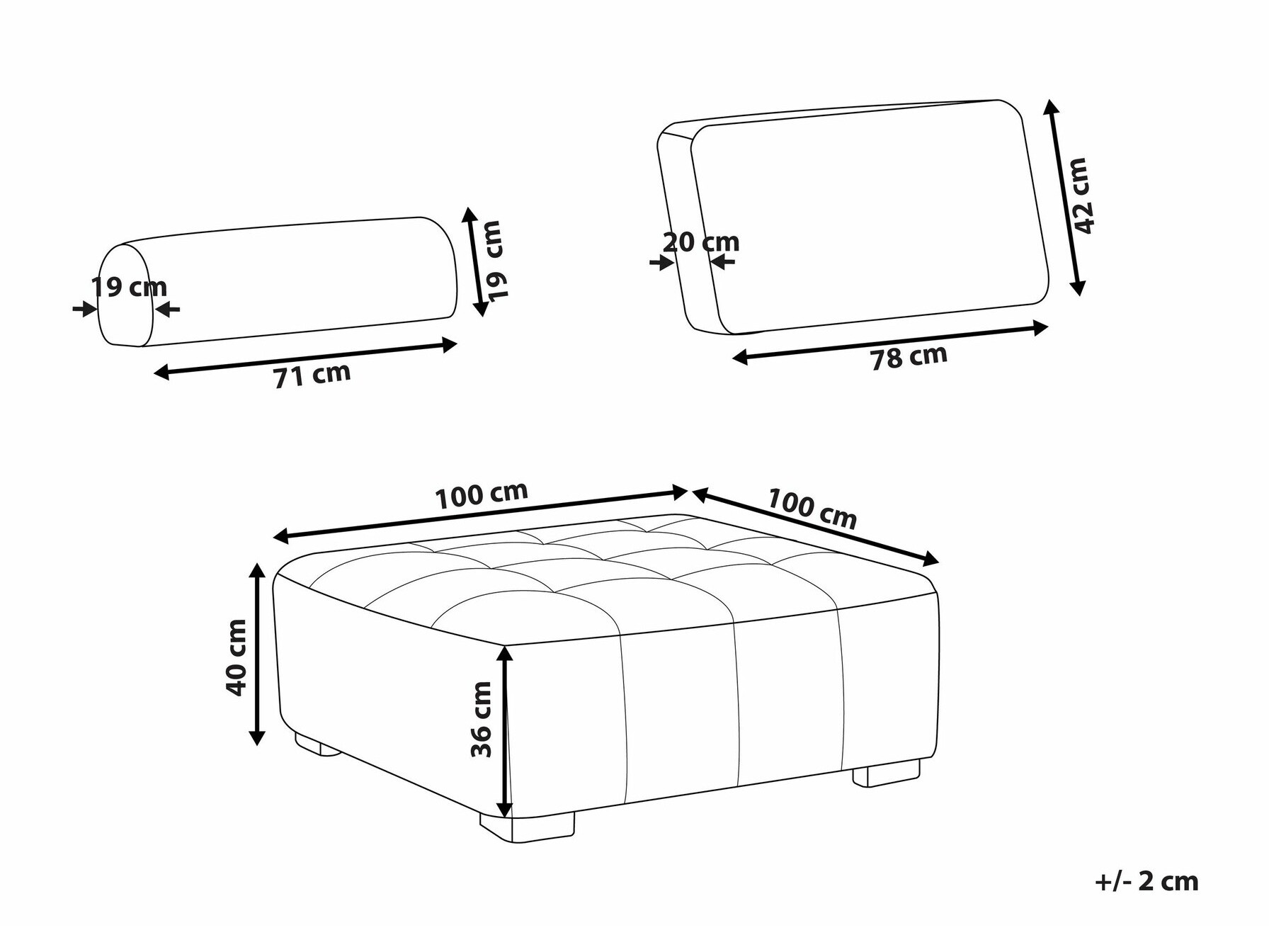 Modulinis fotelis Berwyn 1806 (Pilka)
