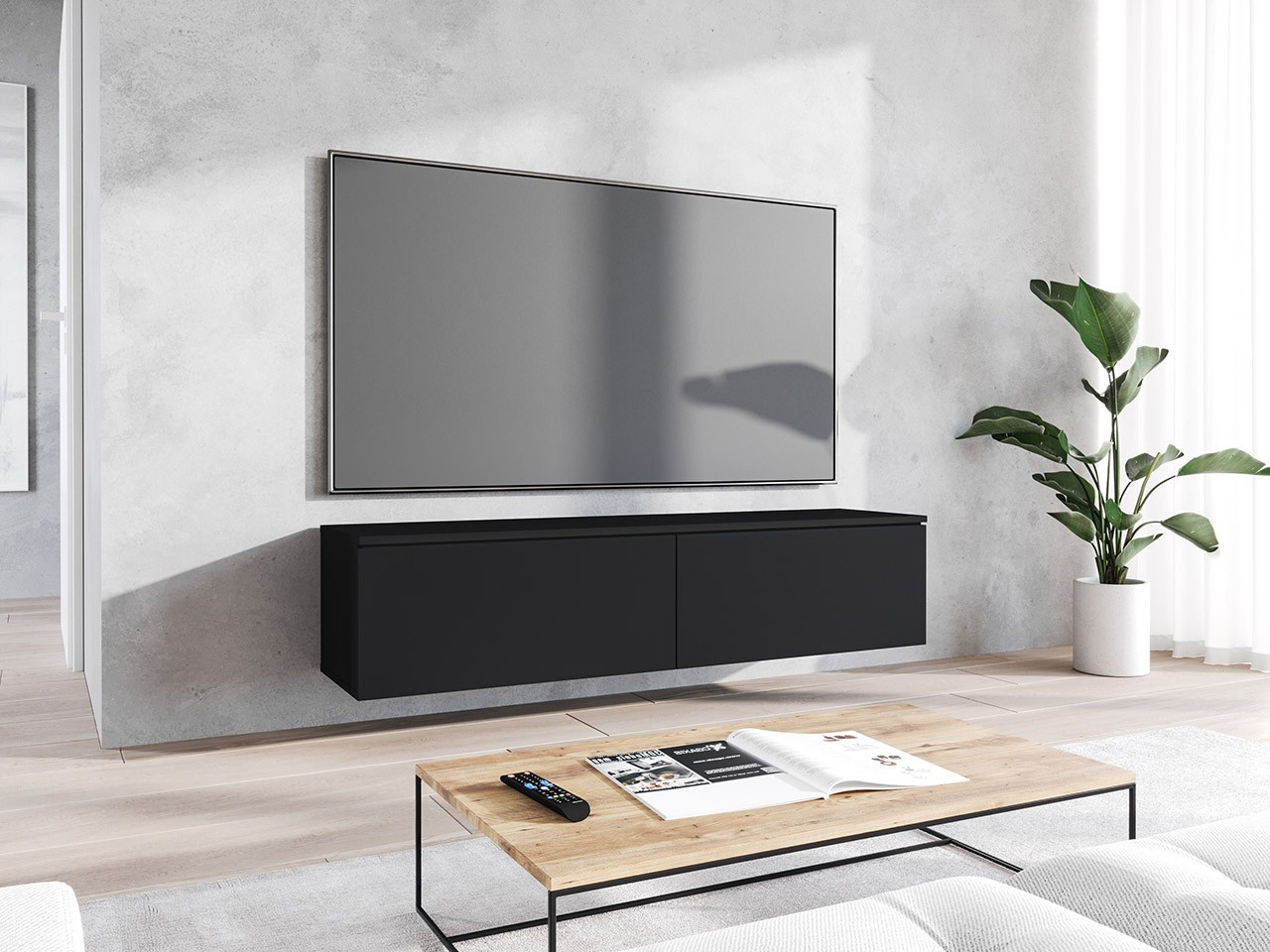 TV staliukas Scientia (Grafitas)