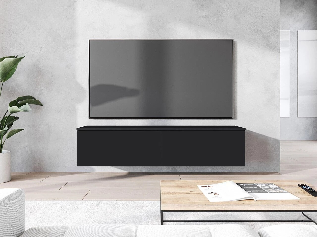 TV staliukas Scientia (Grafitas)
