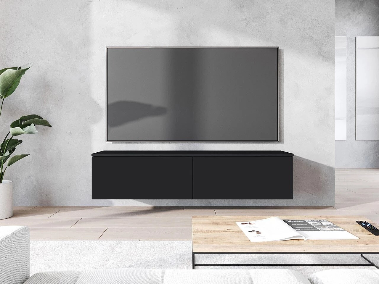 TV staliukas Scientia (Grafitas)