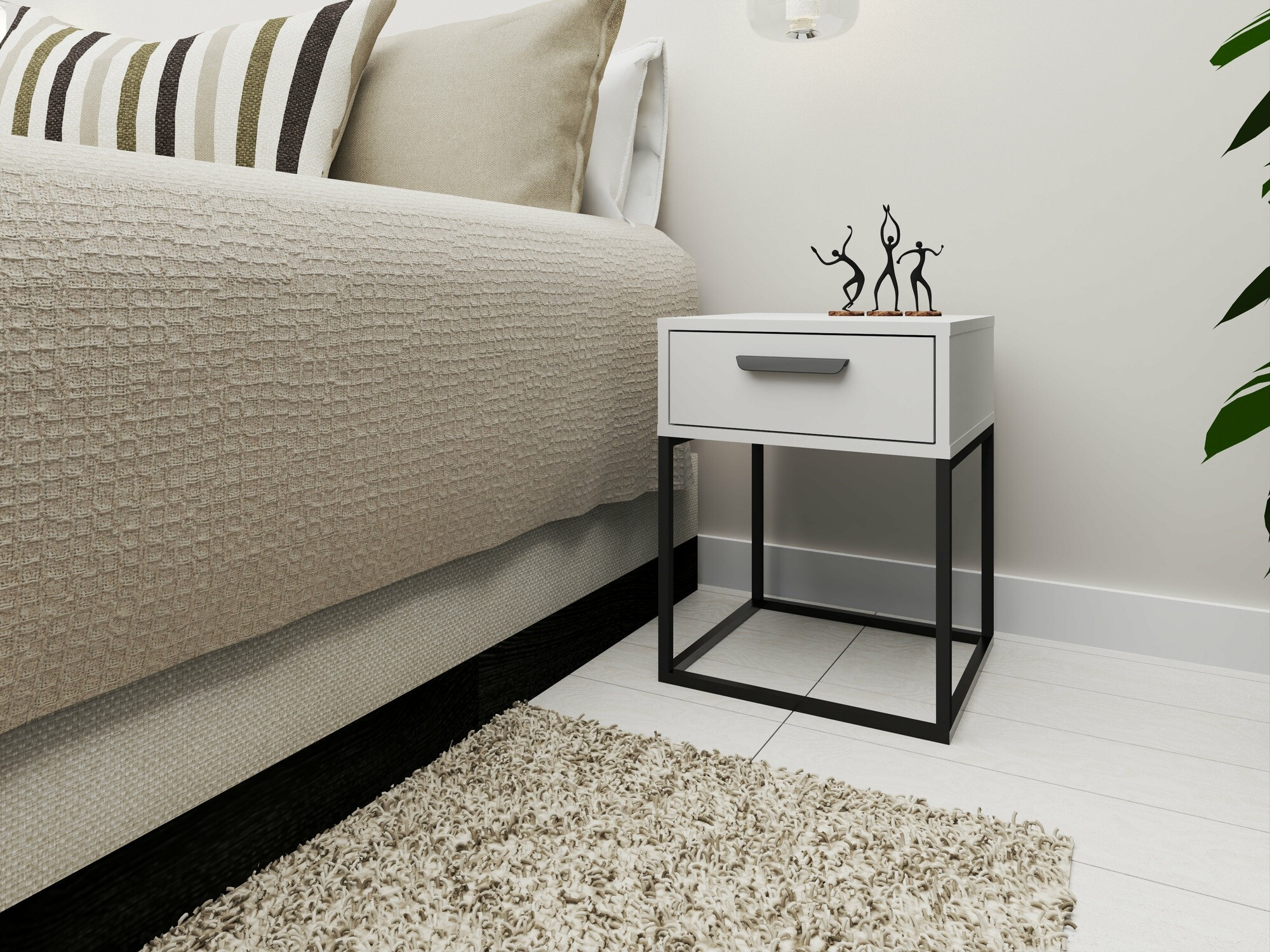 Naktinis staliukas Bristol 191 (Balta)