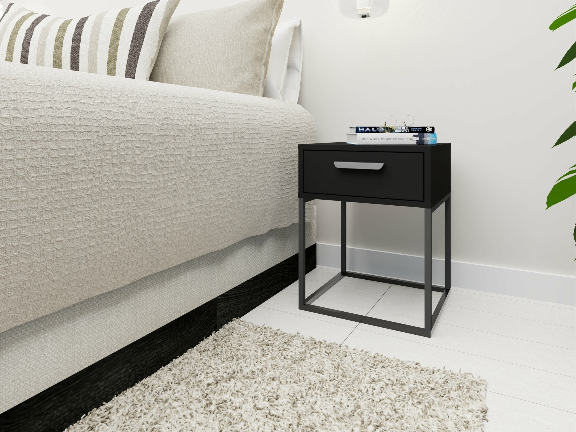 Naktinis staliukas Bristol 191 (Juoda)