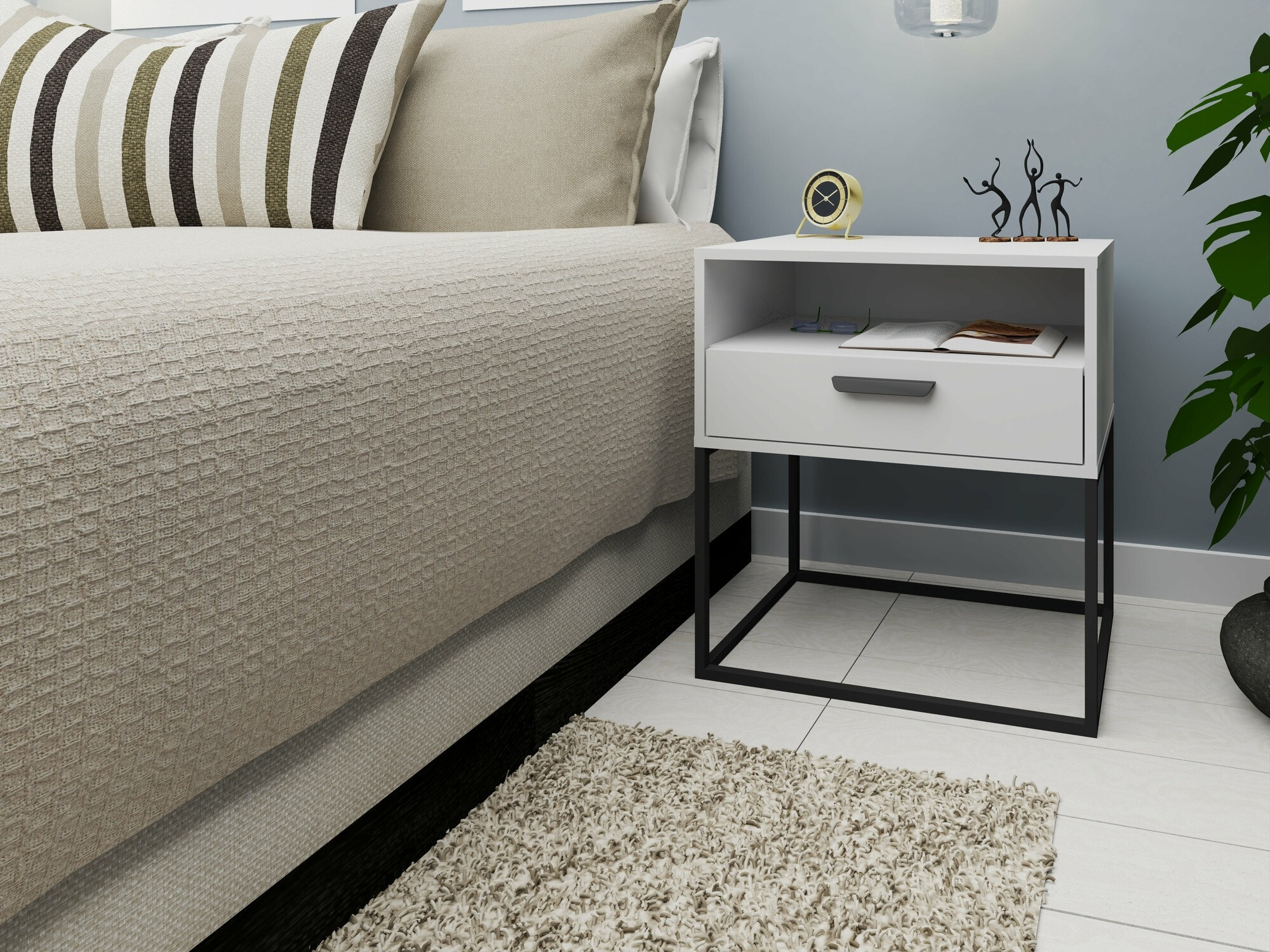 Naktinis staliukas Bristol 192 (Balta)