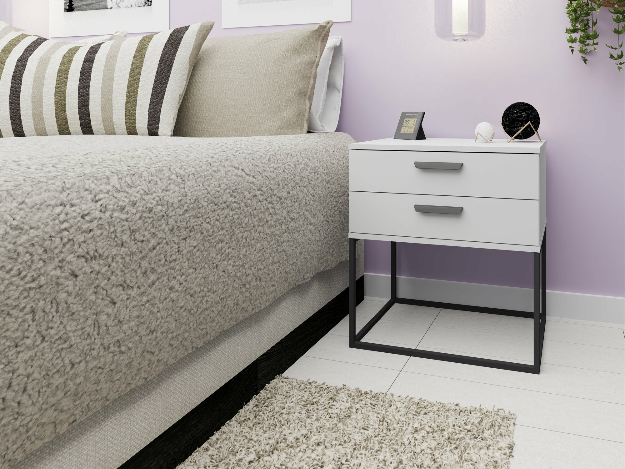 Naktinis staliukas Bristol 194 (Balta)