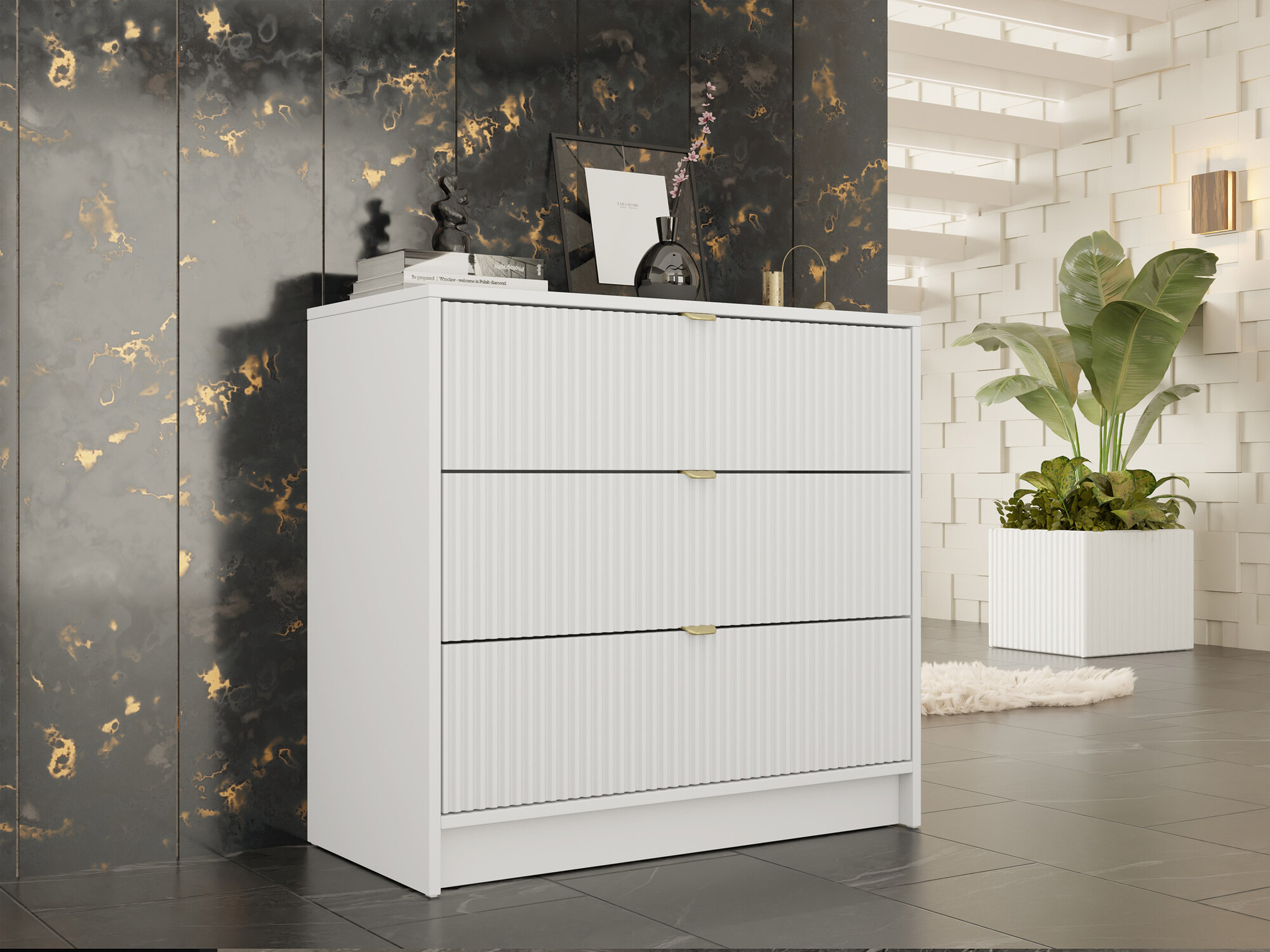 Komoda Comfivo Larmire 102 (Balta)