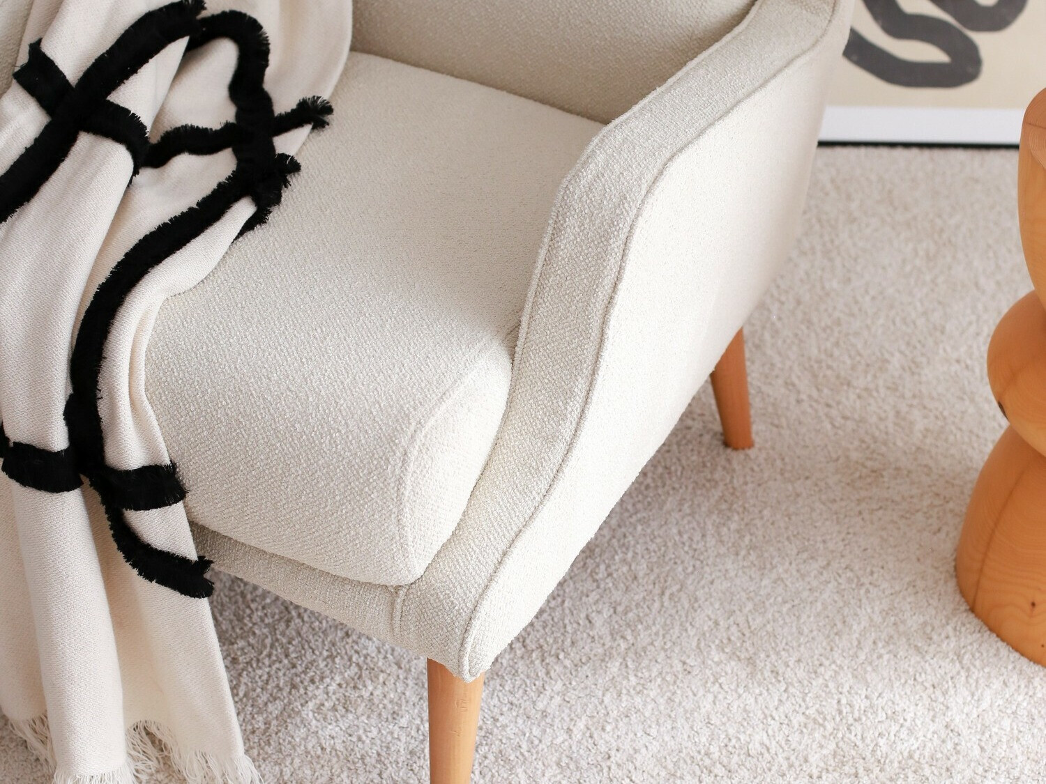 Fotelis Altadena 571 (Kreminė)