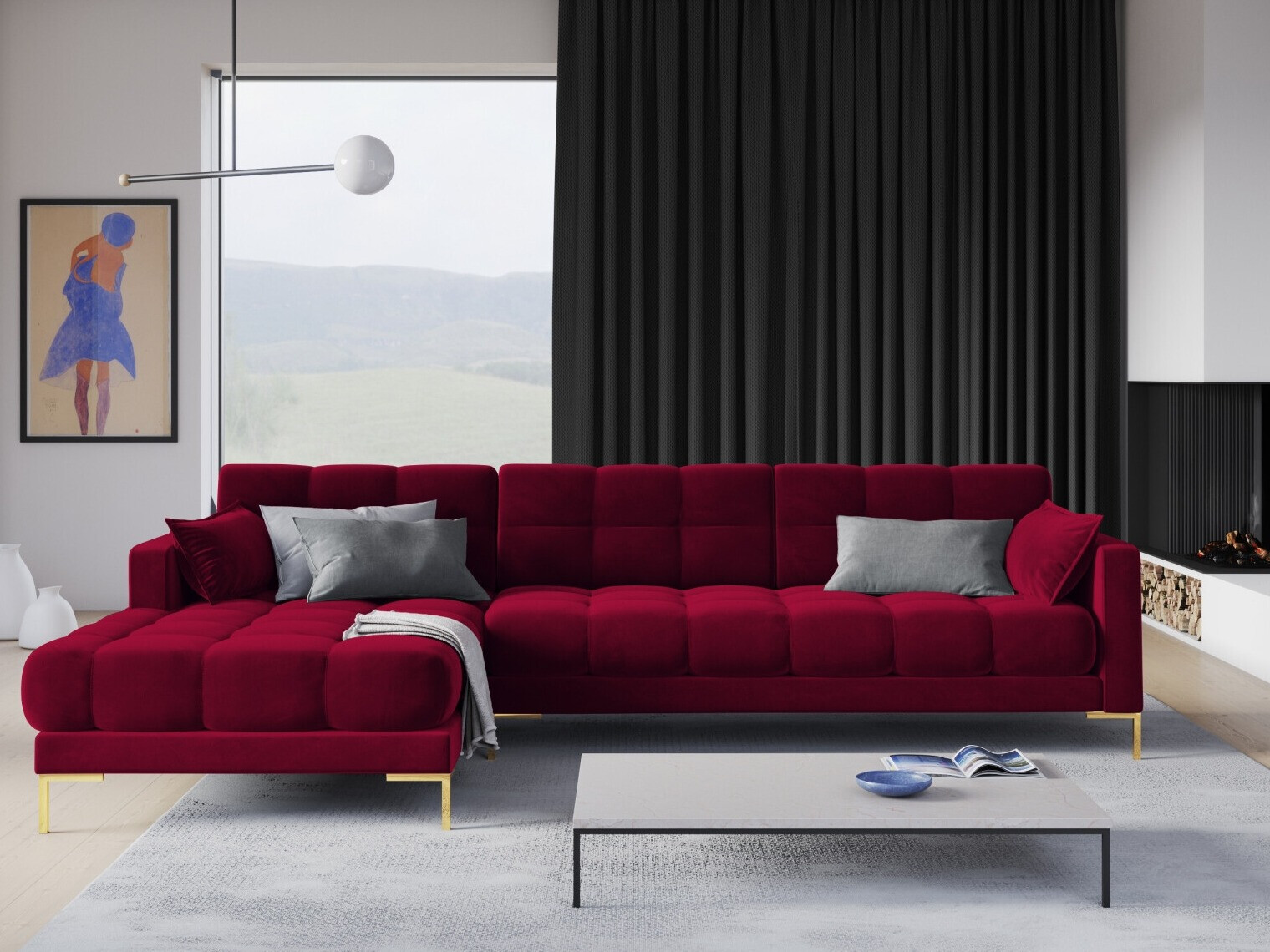 Minkštas kampas Lormelo 103 (Kairinis)