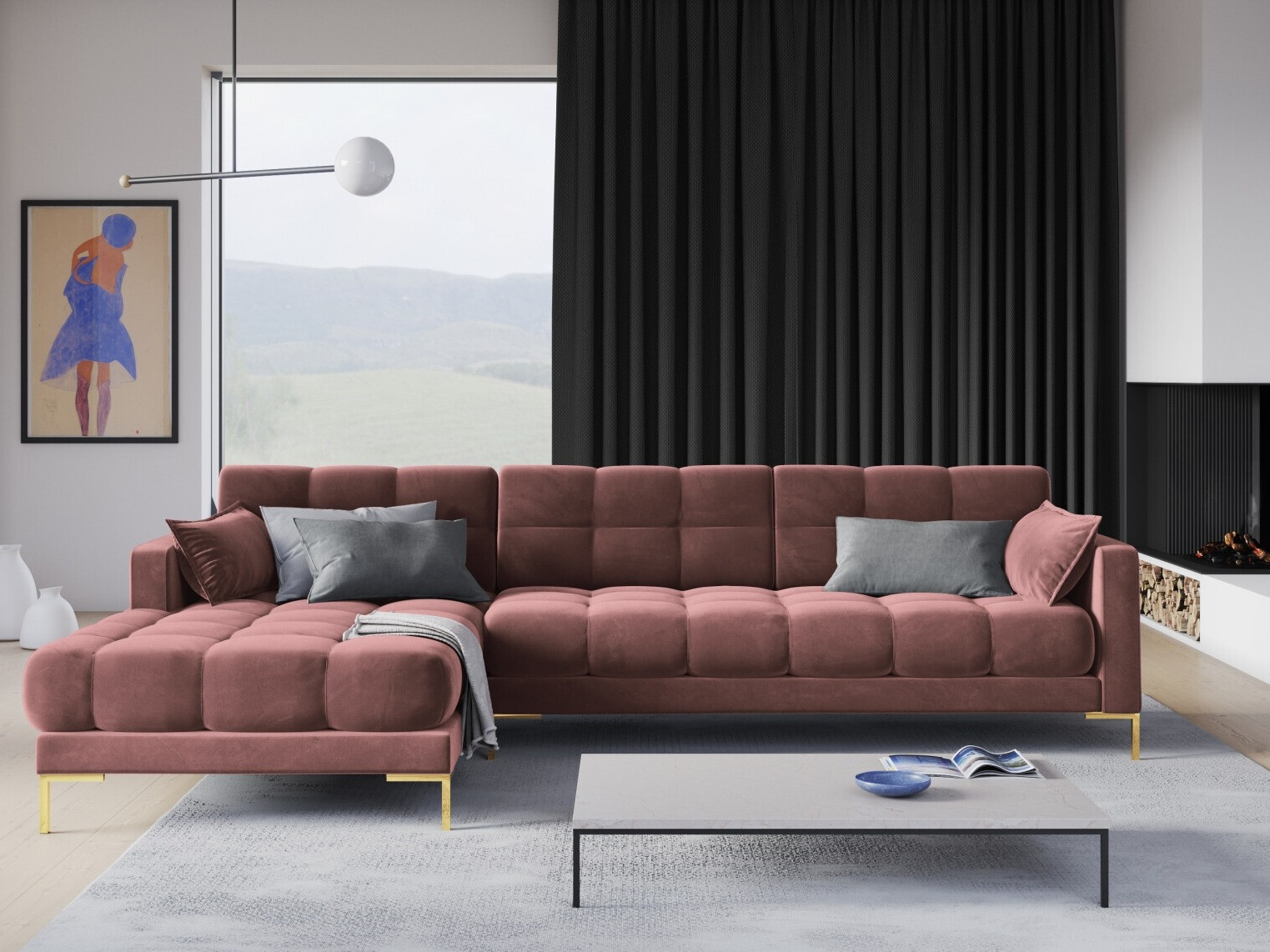 Minkštas kampas Lormelo 103 (Kairinis)