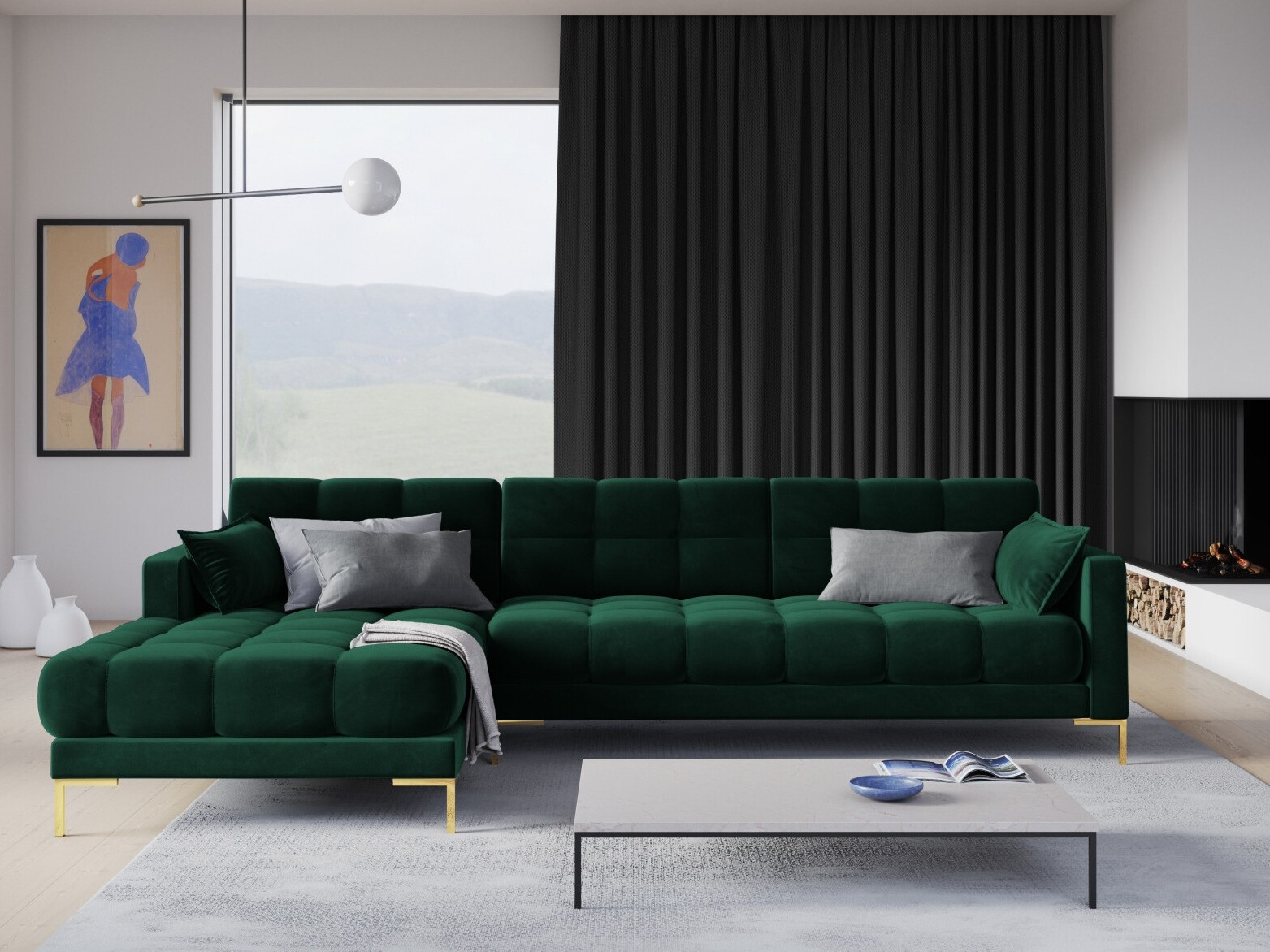 Minkštas kampas Lormelo 103 (Kairinis)