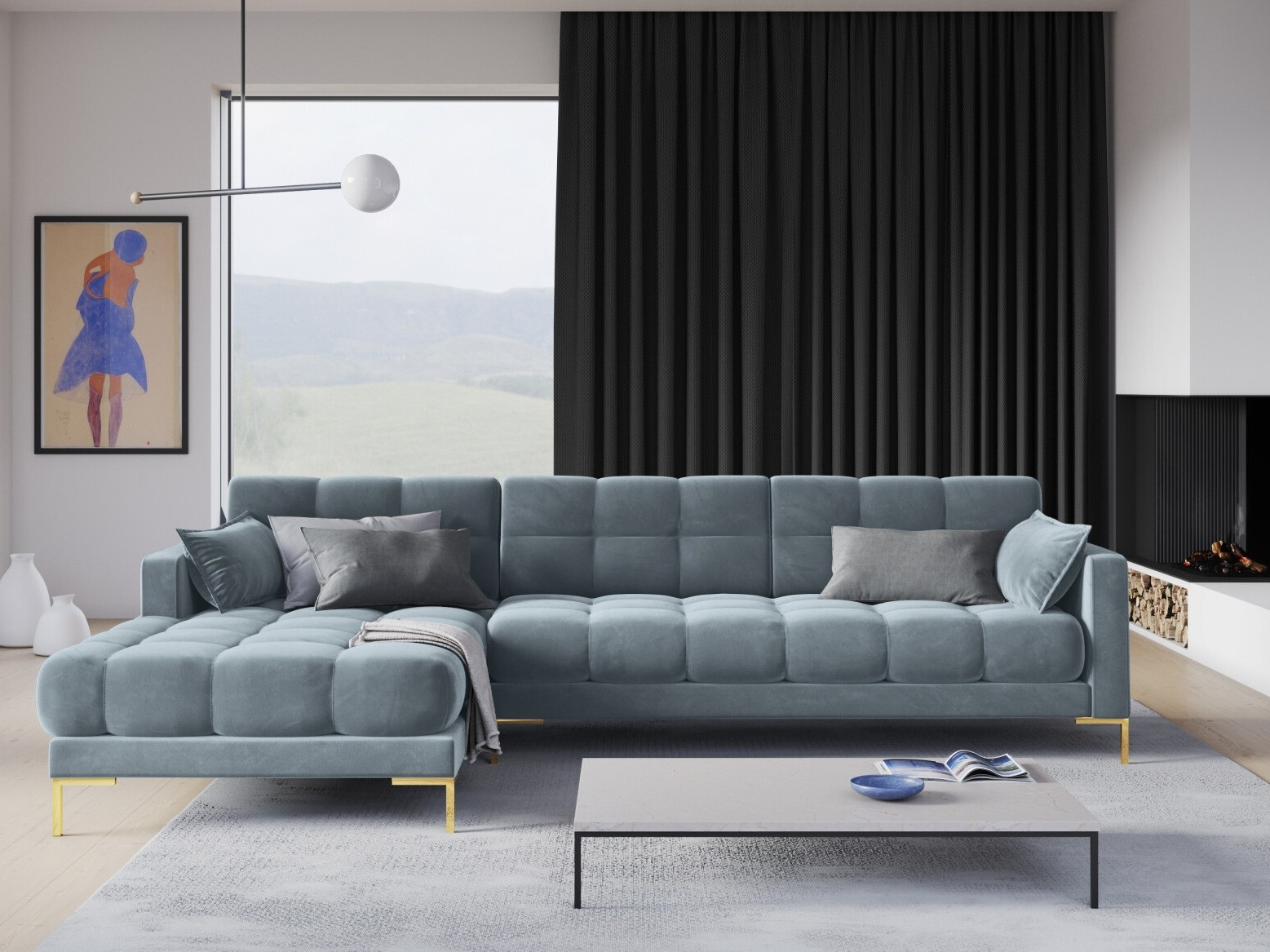 Minkštas kampas Lormelo 103 (Kairinis)