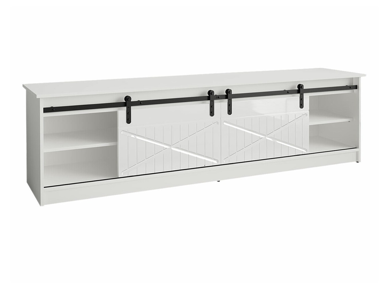 TV staliukas Charlotte 165 (Balta + Blizgi balta)