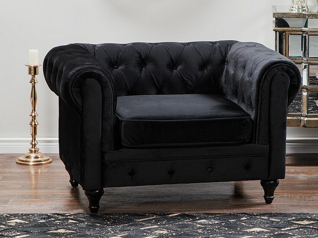 Chesterfield fotelis Cirdoro 102 (Juoda)