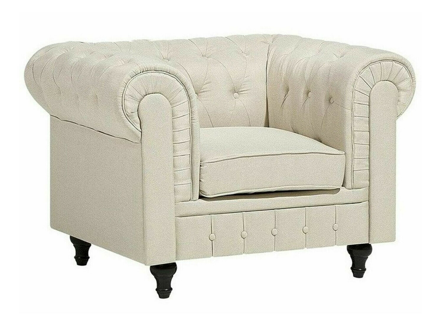 Chesterfield fotelis Cirdoro 102 (Smėlinė)