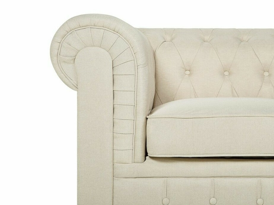 Chesterfield fotelis Cirdoro 102 (Smėlinė)