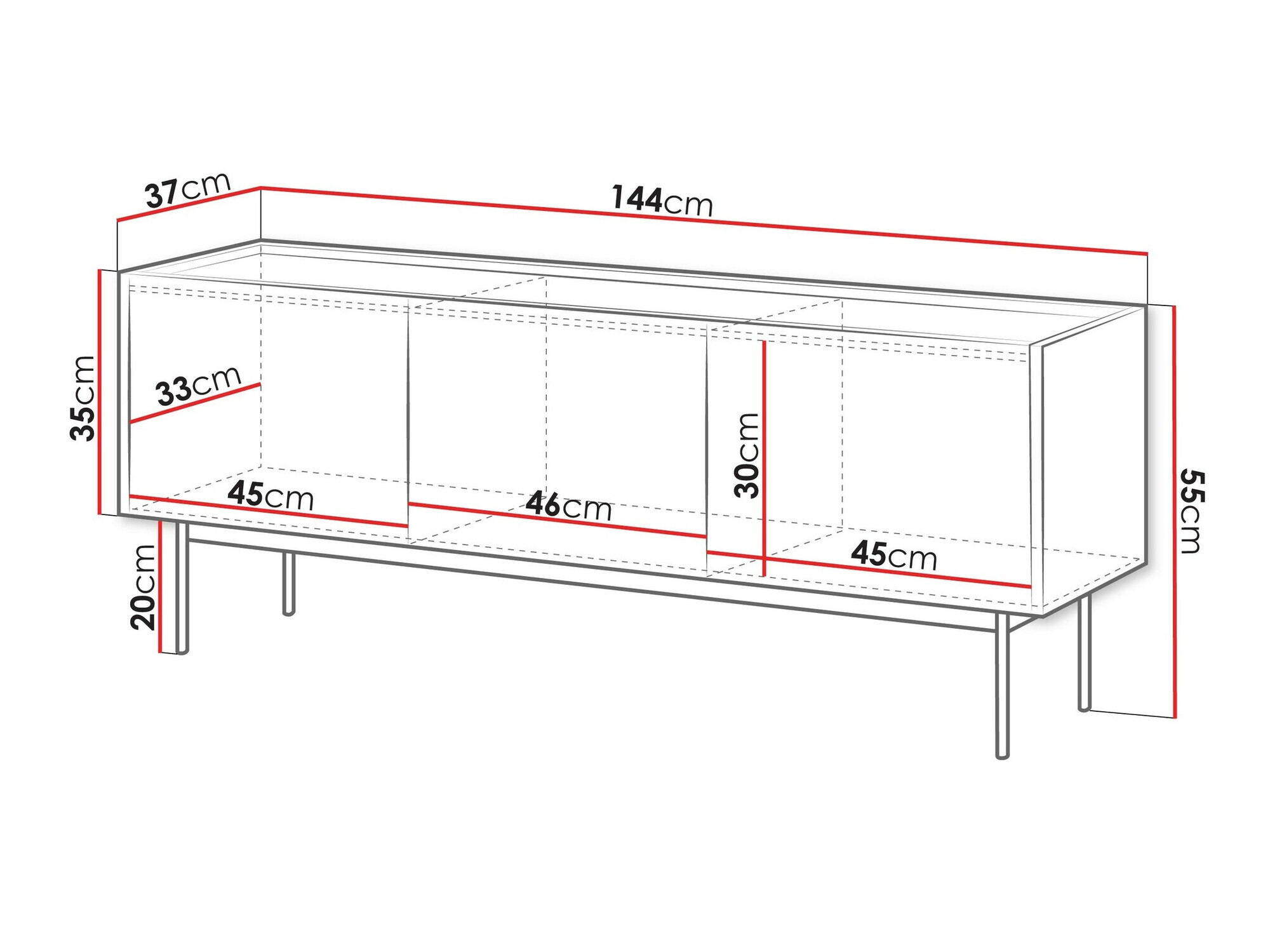 TV staliukas Aedifio