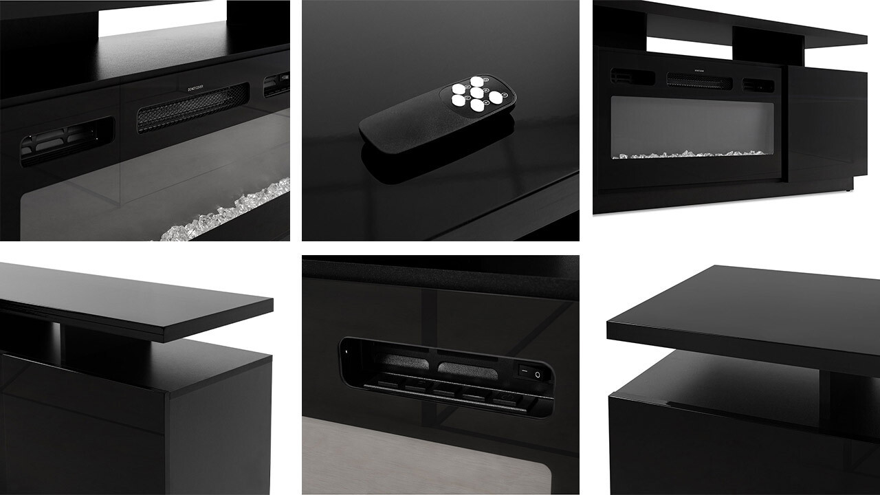 TV staliukas Charlotte 151 (Balta + Blizgi balta)