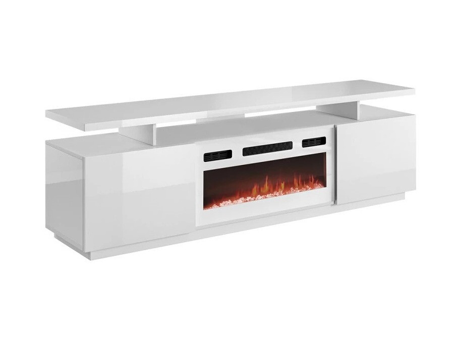 TV staliukas Figura I (Balta + Blizgi balta)