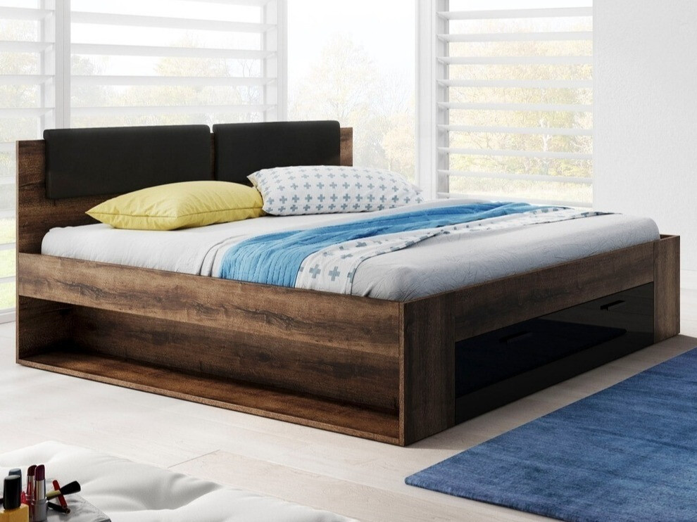 Lova Levruvu 106 (Monastery ąžuolas + Blizgi juoda)